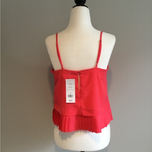 NWT French Connection Crepe Pleated Cami, size S. - Picture 2 of 8